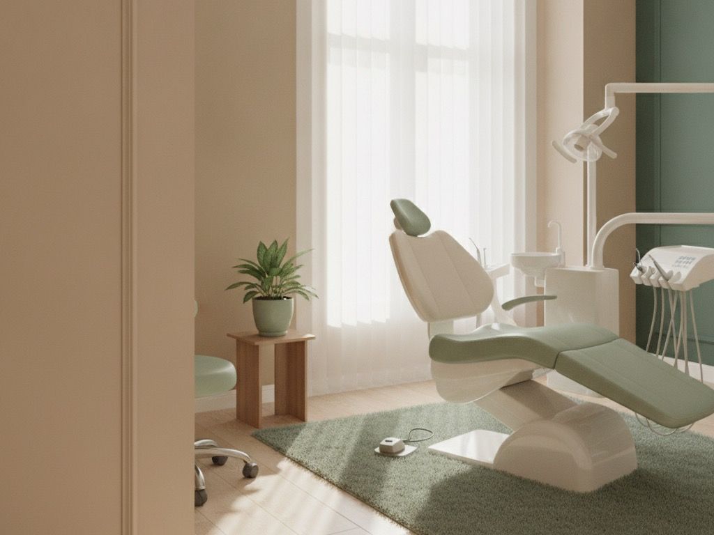 Consultorio dental luminoso con el sillón junto a la ventana: el paciente que te encuentra en Google termina sentado aquí.